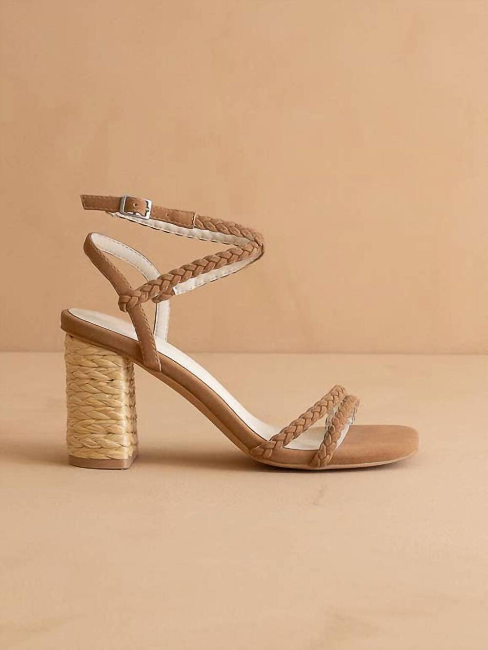 NEW OASIS SOCIETY women's portofino braided sandal in camel
